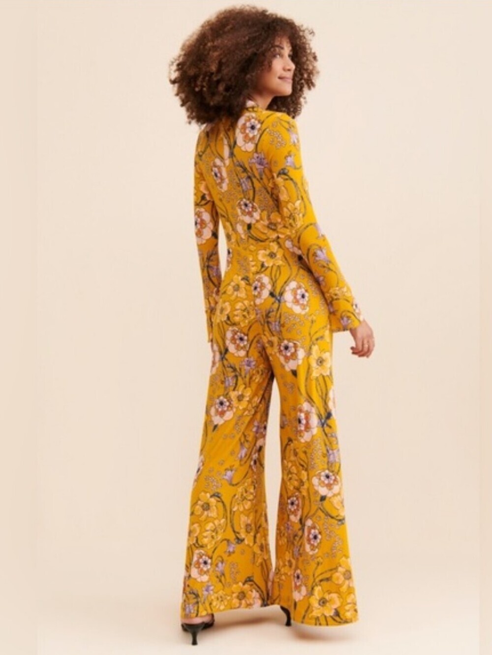 Free People Jumpsuit Women's Large Shayla Floral Wide Leg
